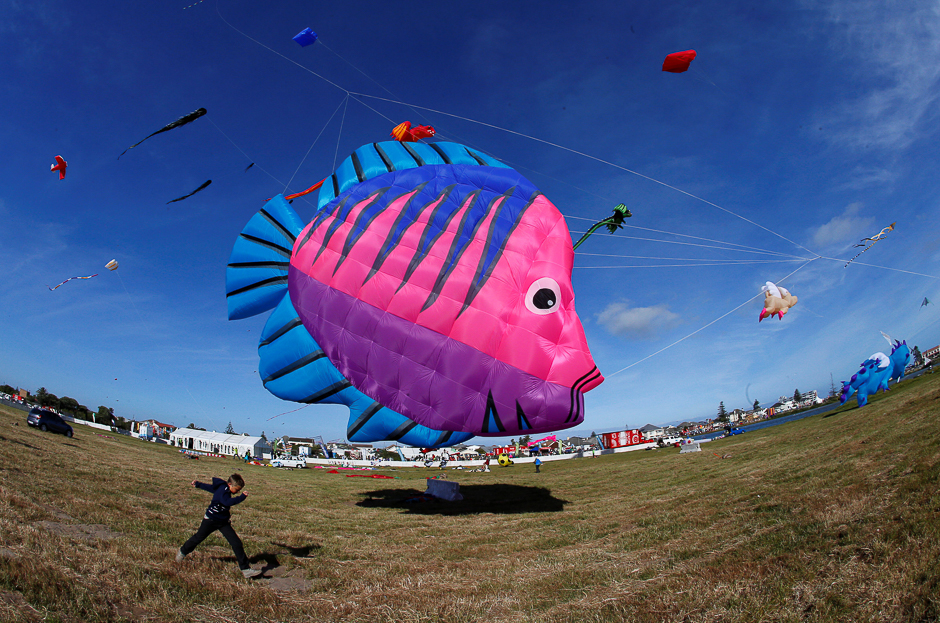 Kites of all shapes and sizes fill the air at the 22nd Cape Town International Kite Festival in Cape Town, South Africa. PHOTO: REUTERS