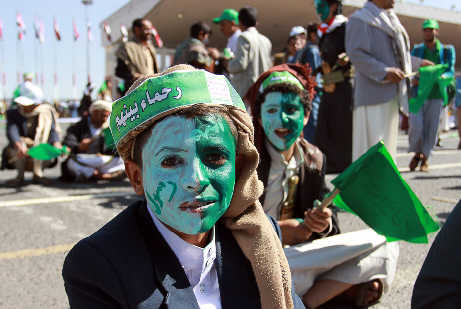 Muslim Yemenis attend a gathering in the Yemeni capital Sanaa. PHOTO: AFP
