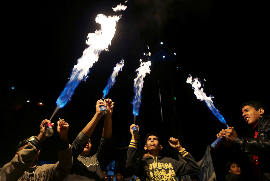 Muslims celebrate during a procession celebrating the religious holiday in Benghazi, Libya. PHOTO: REUTERS