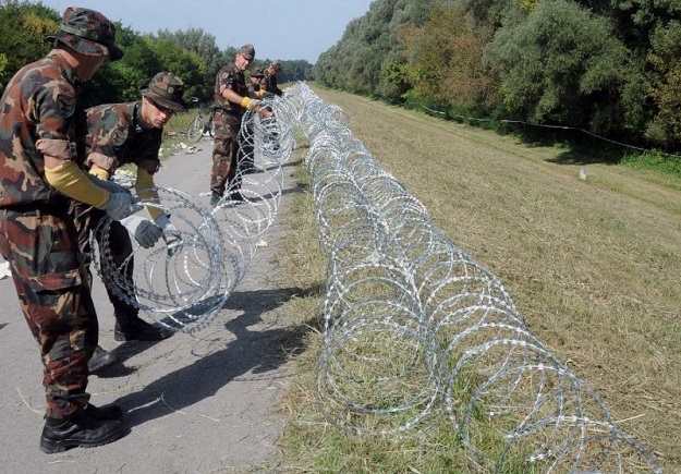 Hungary - Croatia fence. PHOTO: AFP