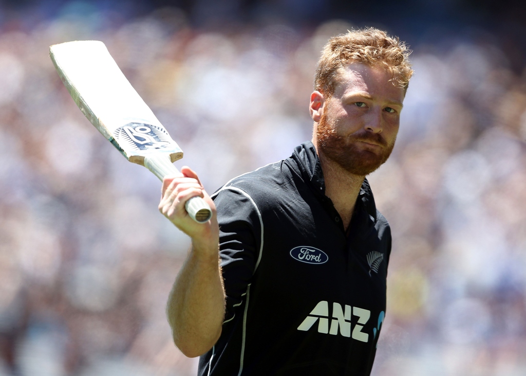 martin guptill walks off after being dismissed during first odi match between new zealand and australia at eden park in auckland on january 30 2017 photo afp