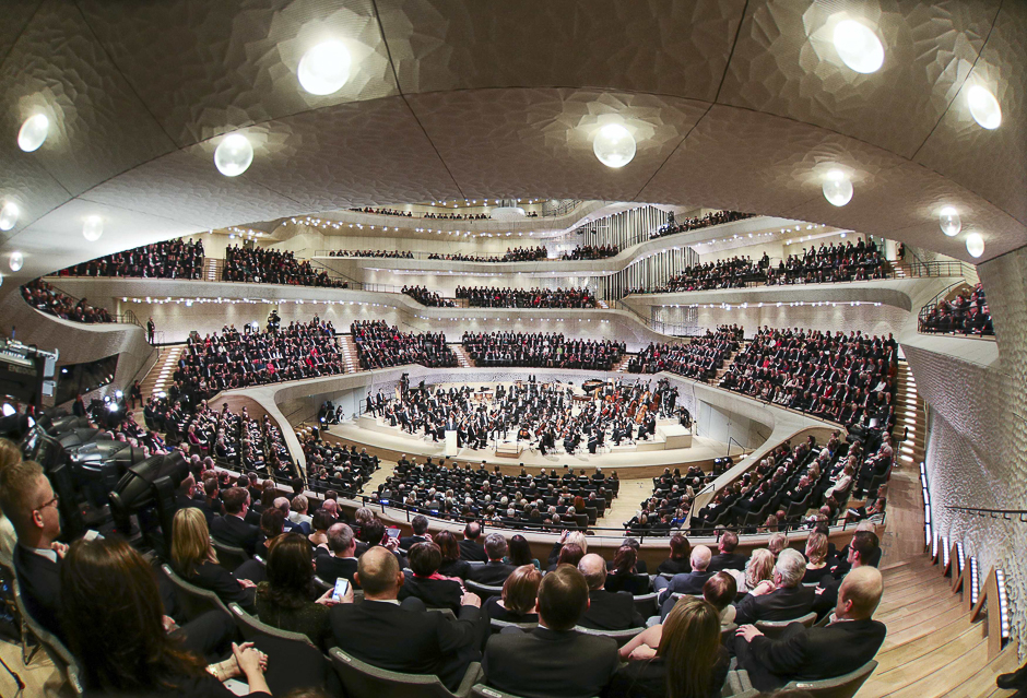 People attend the opening ceremony and concert of the 