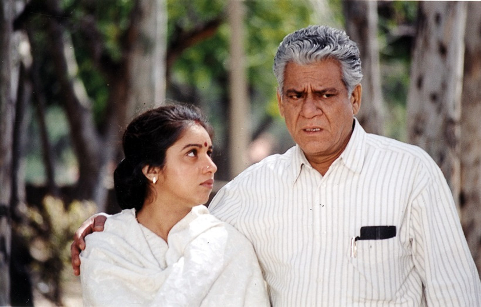 Actor Om Puri with Revathi. Express archive photo