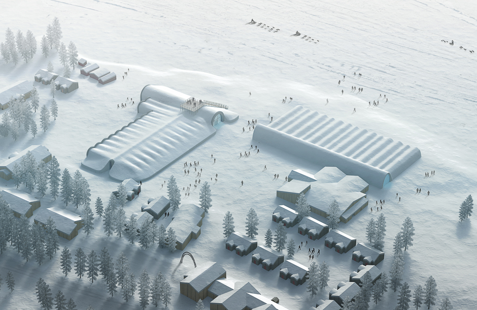 An artist's impression of the hotel in winter. PHOTO: PINPIN STUDIO/ICE HOTEL