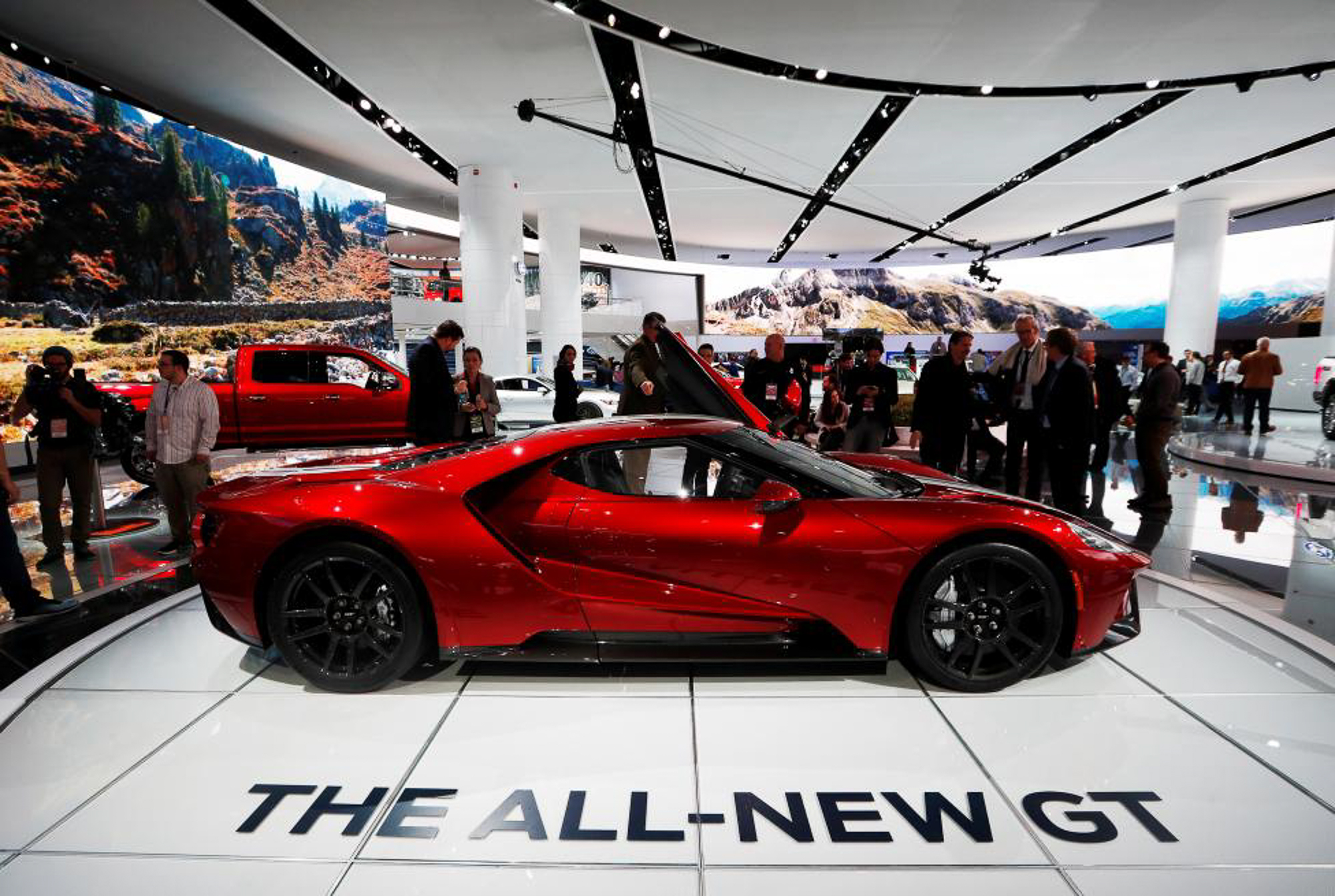A 2017 Ford GT is displayed. PHOTO: REUTERS