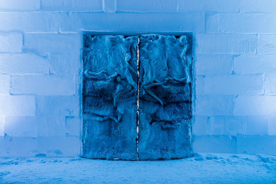 The door one of a hotel suites. PHOTO: ASAF KILGER/ICE HOTEL 