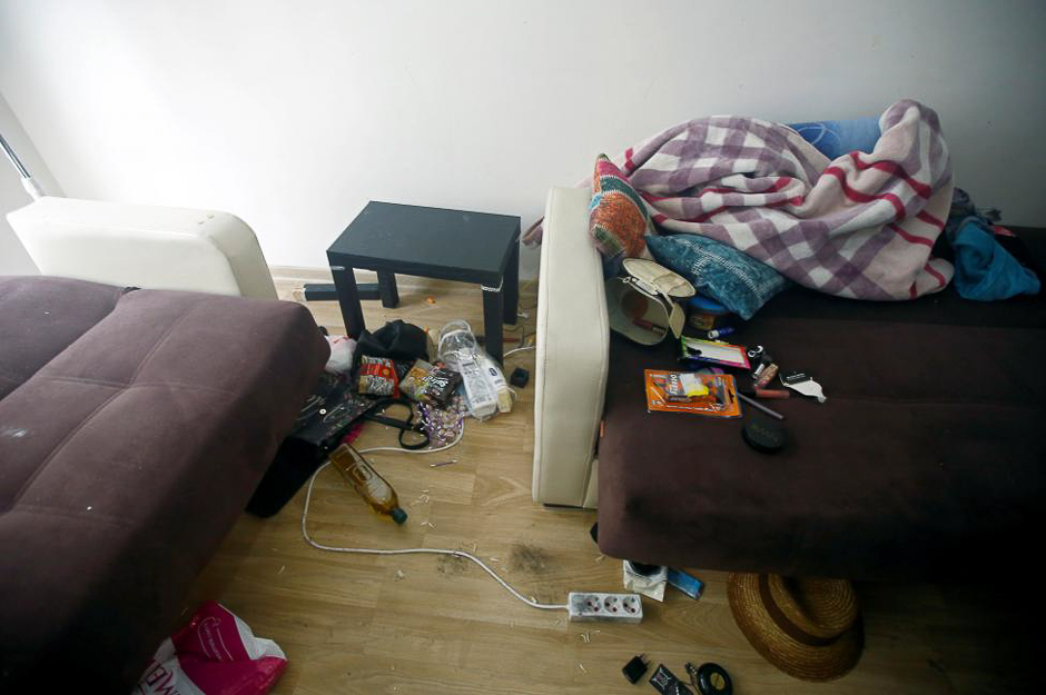 The living room of a hideout where the alleged attacker. PHOTO: REUTERS 