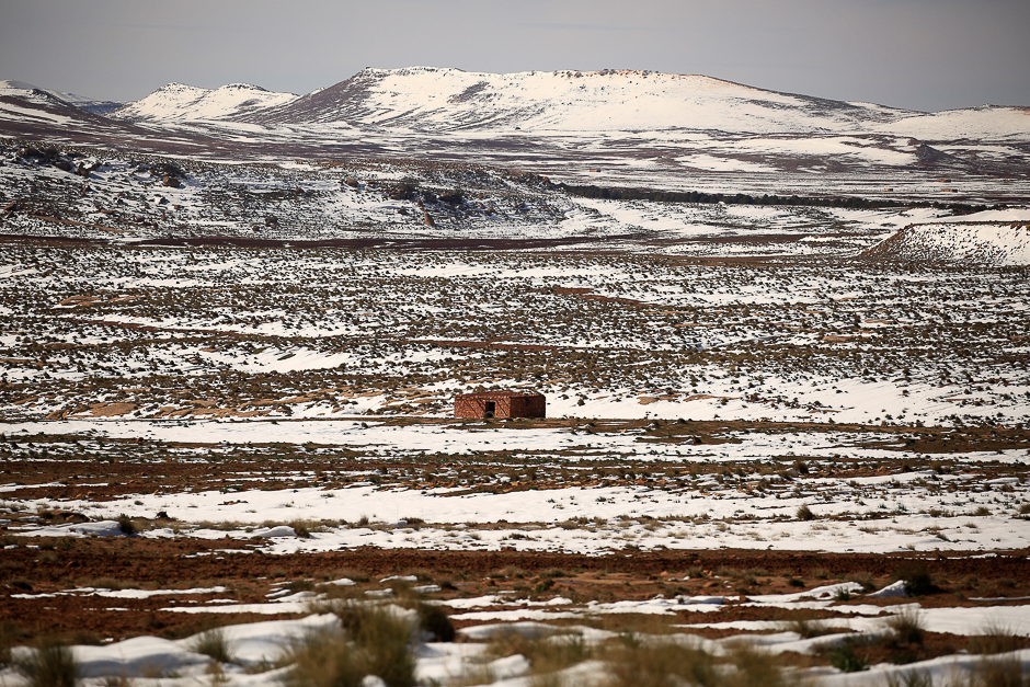 A house is pictured on the outskirts of Al Bayadh in the high steppe region of south western Algeria. PHOTO: AFP