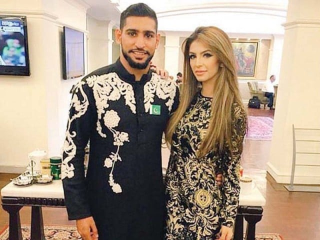 Amir and Faryal were spotted wearing ensembles from designer Ali Xeeshan’s collection. PHOTO: FILE