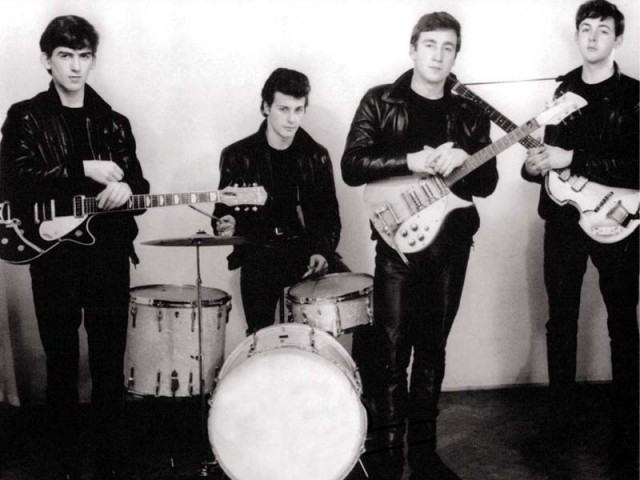 Beatles line-up in the 1060âs George Harrison, then-drummer Peter Best, John Lennon and Paul McCartney. PHOTO: FILE