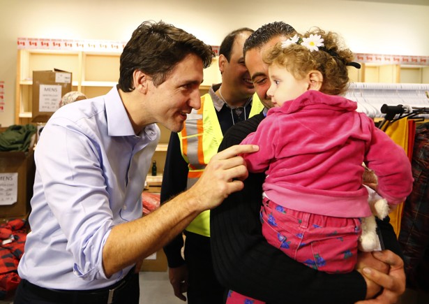 Artifact 11 : Justin Trudeau (current PM) welcomes Syrian refugees at the airport.