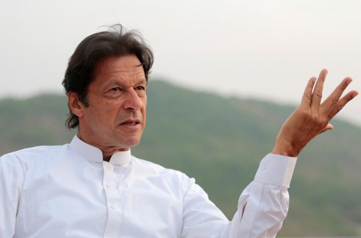 pakistani opposition politician imran khan speaks with party leaders at his home in bani gala outside islamabad pakistan photo reuters