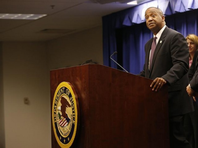 Andre Birotte Jr. speaks at a news conference in Los Angeles, California February 21, 2014. PHOTO: REUTERS