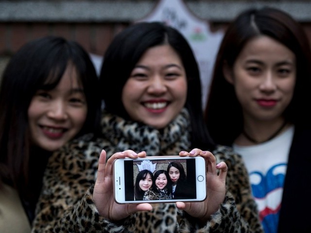 With more than 450 million active China users, Meitu is now also gaining traction abroad. PHOTO: AFP