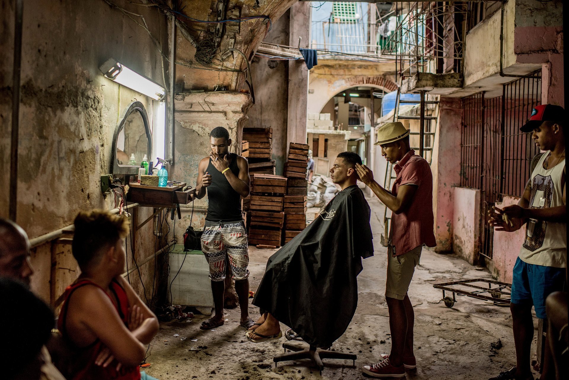 Daily life - stories, first prize A barberâs shop in Old Havana, Cuba Photograph: TomÃ¡s Munita/The New York Times