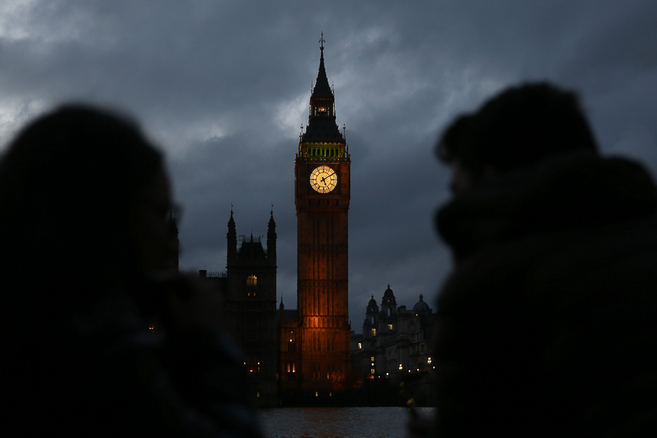 The Elizabeth Tower, commonly known Big Ben, and the Houses of Parliament is pictured as it stands by the River Thames in London. PHOTO: AFP