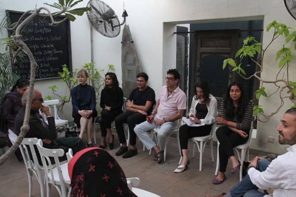 The artists spoke about how Partition affected their work during the 'Taqseem' discussion. PHOTO: AYESHA MIR/EXPRESS