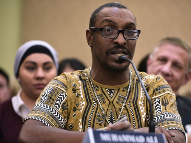 Muhammad Ali, Jr., son of boxing legend Muhammad Ali, speaks during a forum on the consequences of US President Donald Trump's immigration policies at the US Capitol in Washington, DC on March 9, 2017.  PHOTO: AFP