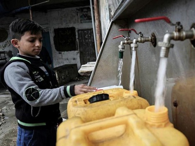 Drinking water in Gaza is causing a rising number of its residents to fall ill and the UN says scarcity and pollution of water resources are at the forefront of the territory's scourges. PHOTO: AFP