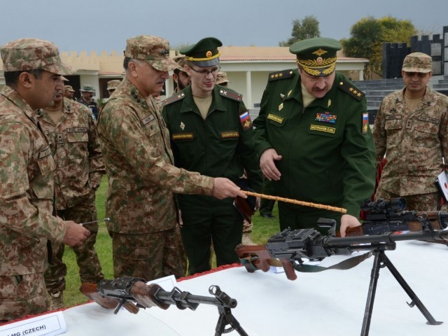 Russian delegation visits North Waziristan Agency on Thursday. PHOTO: ISPR