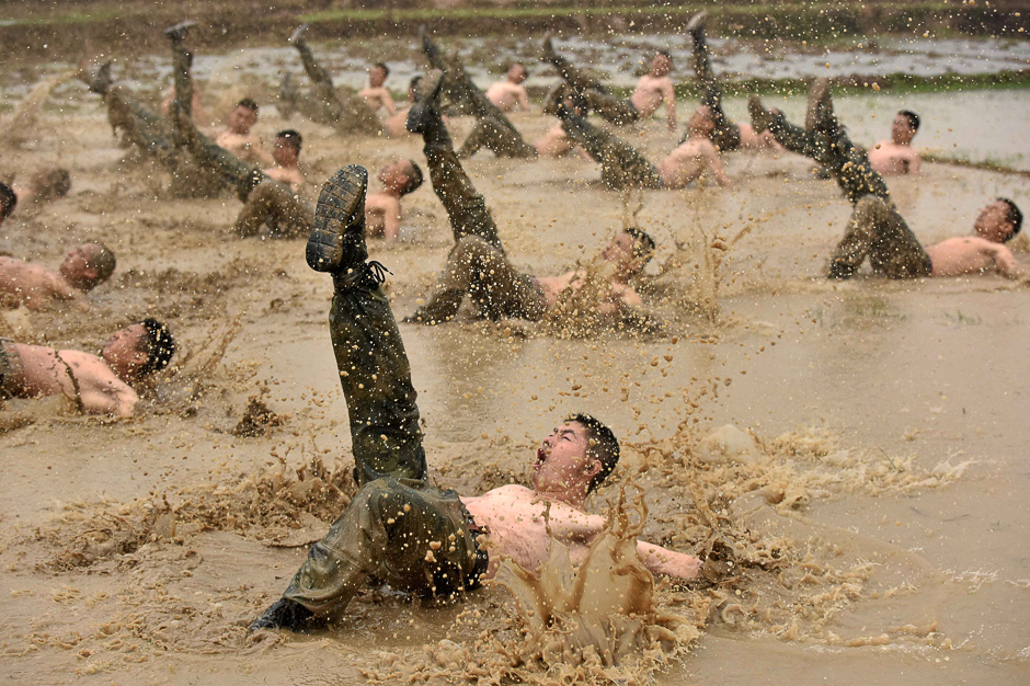 Paramilitary policemen attend a training session in Guigang, Guangxi Zhuang Autonomous Region, China. PHOTO: REUTERS