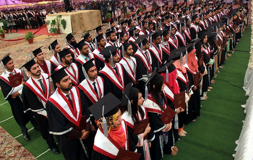 A total of 2,352 candidates received their Bachelor's degrees, 712 students were awarded Master's degrees and two were awarded PhD degrees. PHOTO: ATHAR KHAN/EXPRESS