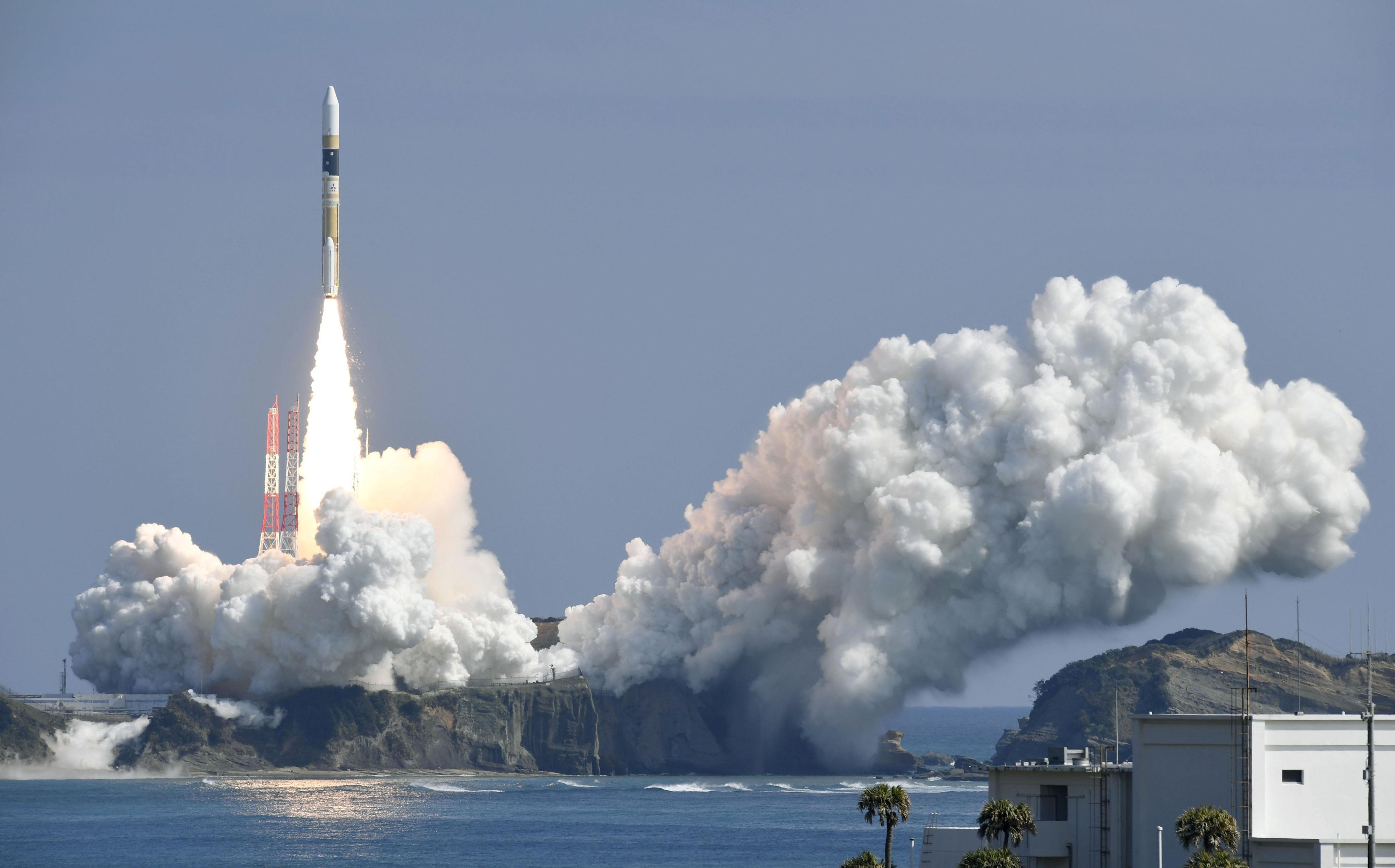 A H-IIA rocket, carrying a government's information gathering radar satellite, lifts off from the launching pad at Tanegashima Space Center on the Japanese southwestern island of Tanegashima, Japan, in this photo taken by Kyodo March 17, 2017. Mandatory credit Kyodo/via REUTERS ATTENTION EDITORS - THIS IMAGE WAS PROVIDED BY A THIRD PARTY. EDITORIAL USE ONLY. MANDATORY CREDIT. JAPAN OUT. NO COMMERCIAL OR EDITORIAL SALES IN JAPAN. TPX IMAGES OF THE DAY