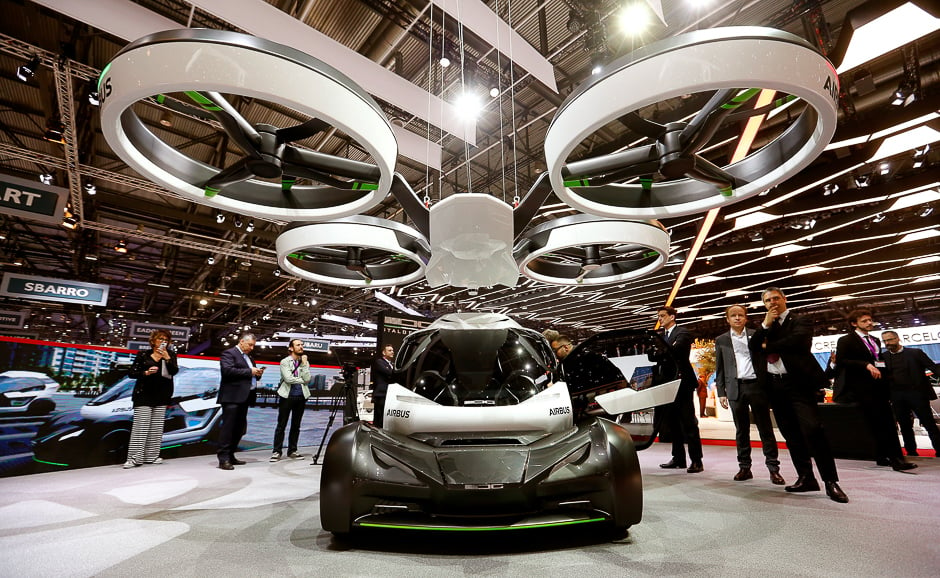 Pop.Up, a modular ground and air passenger concept vehicle system, is presented by Italdesign and Airbus. PHOTO: REUTERS