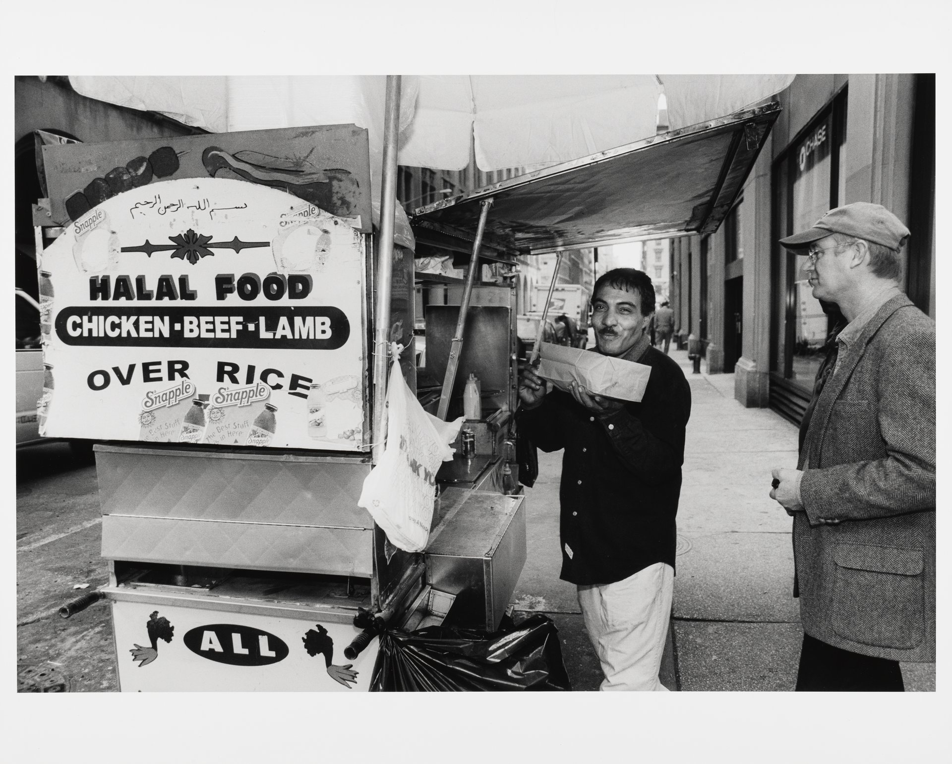 Halal food stand, ca 2001. PHOTO: MEL ROSENTHAL 