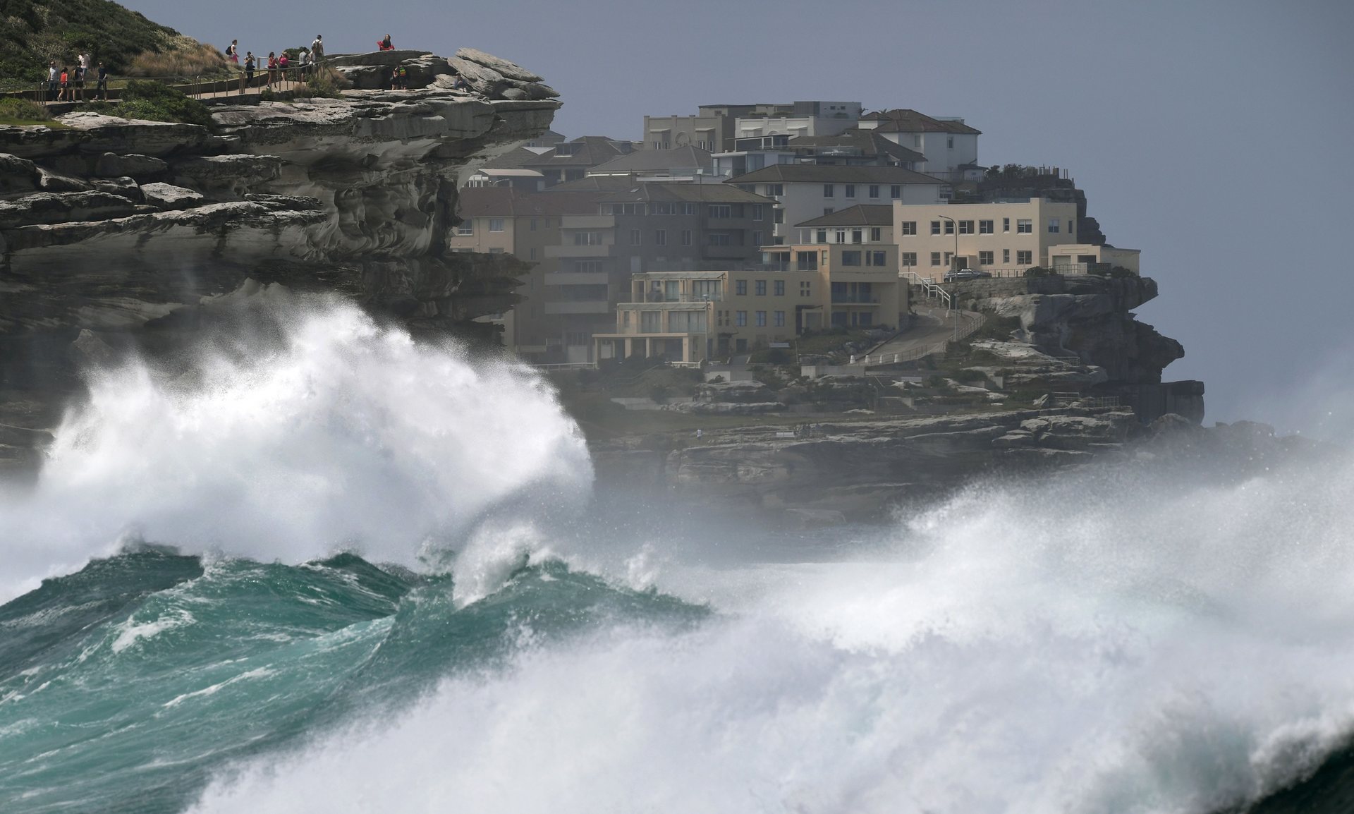 Big waves hit the coast near Tamarama beach, Sydney, Australia. PHOTO: AFP