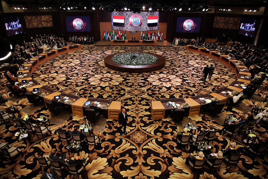 A general view shows the Arab League summit in the Jordanian Dead Sea resort of Sweimeh. PHOTO: AFP