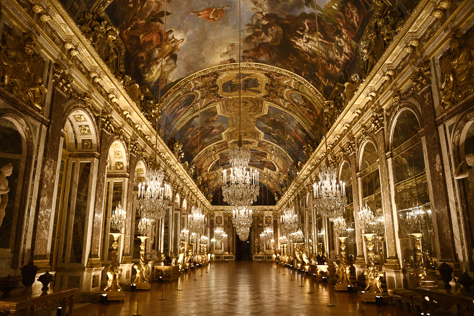 The picture shows a view of the galerie des Glaces (Hall of Mirrors) painted by French artist Charles Le Brun (1619-1690) at the Versailles Castle, west of Paris. PHOTO: AFP