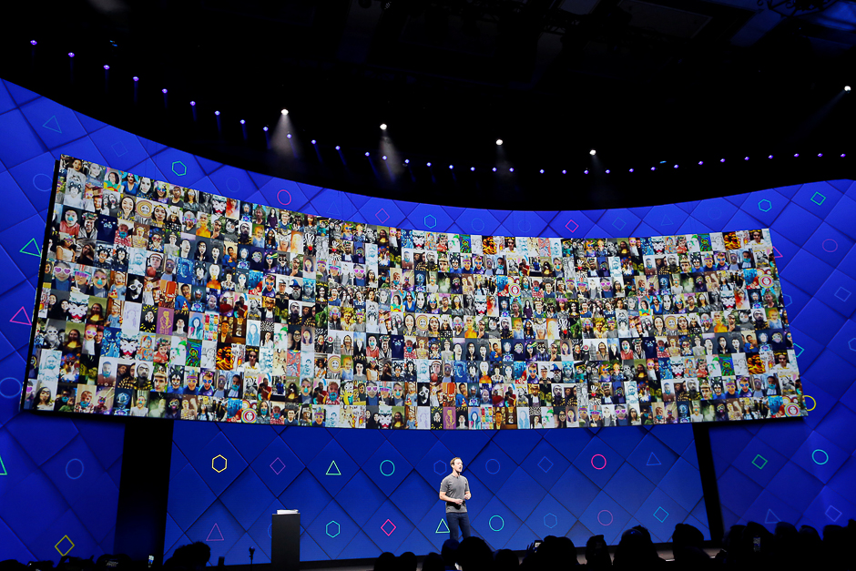 Facebook Founder and CEO Mark Zuckerberg speaks on stage during the annual Facebook F8 developers conference in San Jose, California, US. PHOTO: REUTERS