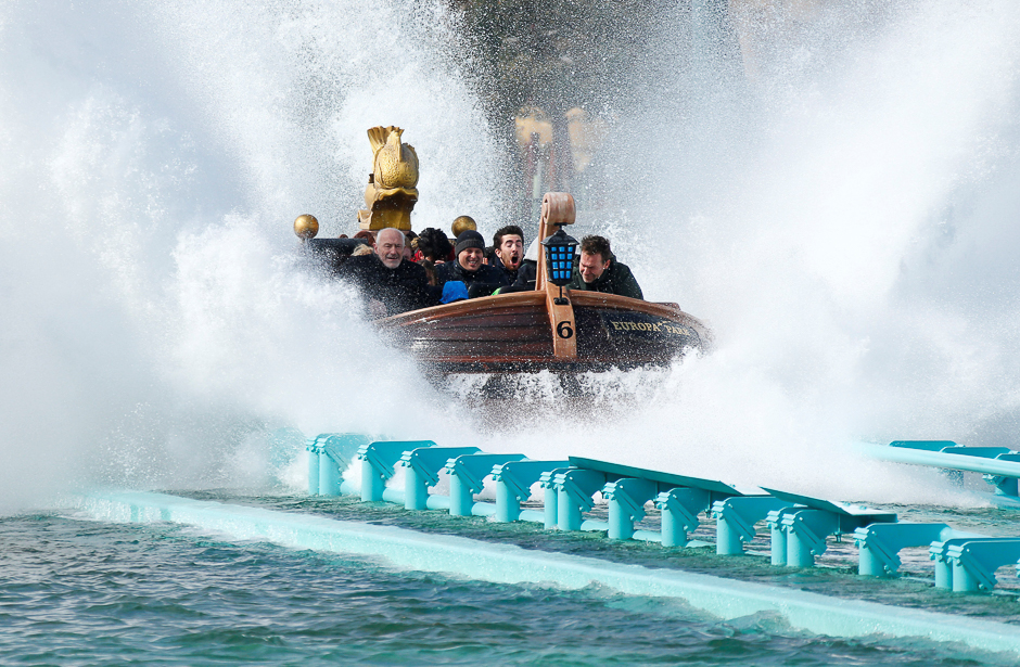 The Atlantica SuperSplash of MACK Rides is pictured at the theme park EUROPA PARK in Rust near Freiburg, Germany. PHOTO: REUTERS