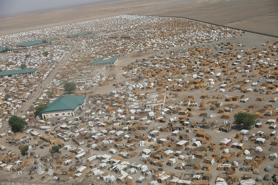 Huts and sheds are seen at the Gamboru/Ngala internally displaced persons (IDPs) camp in Borno, Nigeria. PHOTO: REUTERS