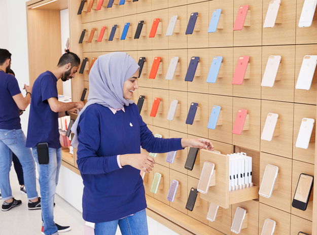 Apple Dubai Mall employees collectively speak 45 languages and are trained to assist customers from across the globe. PHOTO: APPLE