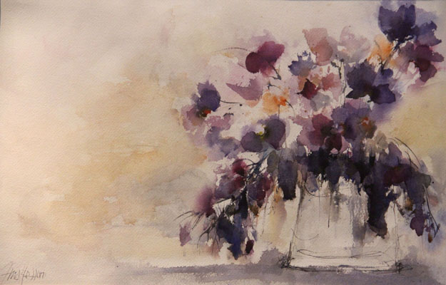 A floral watercolour by Federica Maffezzoni from Italy. PHOTO: AYESHA MIR/EXPRESS