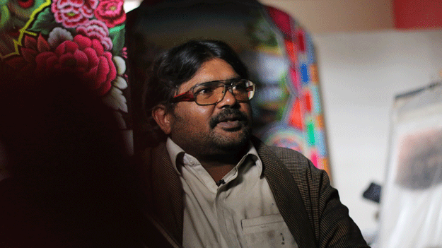He also teaches truck art at Indus Valley School of Art and Architecture as a visiting faculty member. PHOTO: HARRIS JAVAID