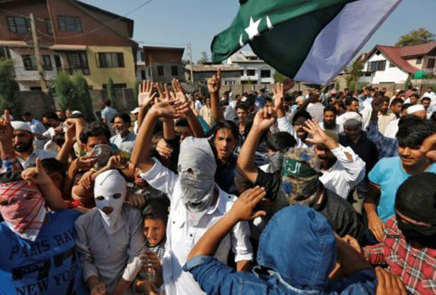 Kashmiris say they use social media to show the world what is done to them generation after generation. PHOTO: AFP 