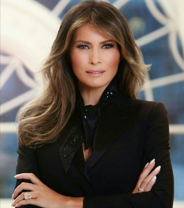 The official portrait of First Lady Melania Trump taken by Belgian-born photographer Regine Mahaux is dividing public opinion. PHOTO: AFP