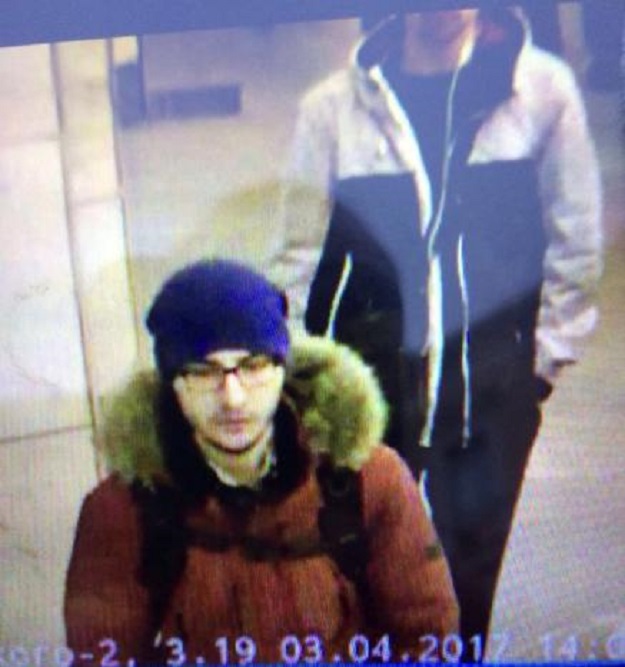 A still image of suspect Akbarzhon Jalilov walking at St Petersburg's metro station. 5th Channel Russia. PHOTO: REUTERS