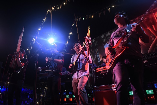 This picture shows the All-Thidsa molam band performing on stage at the Wonderfuit music festival in Chonburi. PHOTO: AFP