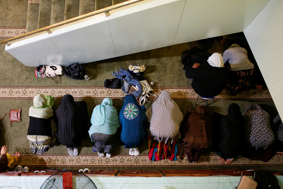 American Muslim women pray on the first day of Ramadan at the Islamic Cultural Centre in Manhattan, New York. PHOTO: REUTERS