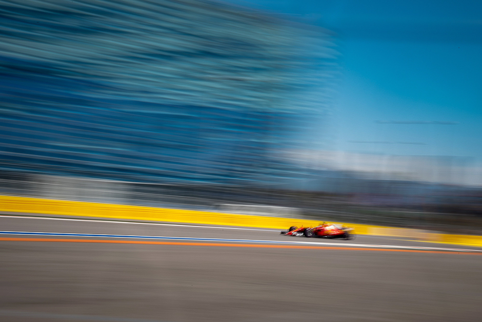 Ferrari's Finnish driver Kimi Raikkonen steers his car during the third practice session of the Formula One Russian Grand Prix at the Sochi Autodrom circuit in Sochi. PHOTO: AFP