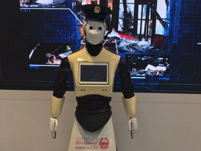 A prototype robot was first unveiled at the GITEX annual computer and electronic trade show at the Dubai World Centre in October, 2016. PHOTO: DUBAI MEDIA OFFICE