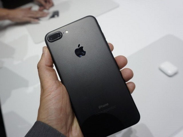 iPhone 7 Plus in matte black colour. PHOTO: AFP