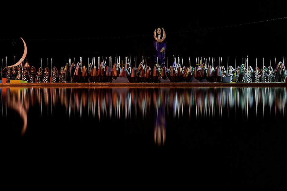 Worshippers attend the Day of the Spiritual Indoctrinator annual celebrations at the Vale do Amanhecer (Valley of the Dawn) community in the Planaltina neighbourhood of Brasilia, Brazil. PHOTO: REUTERS