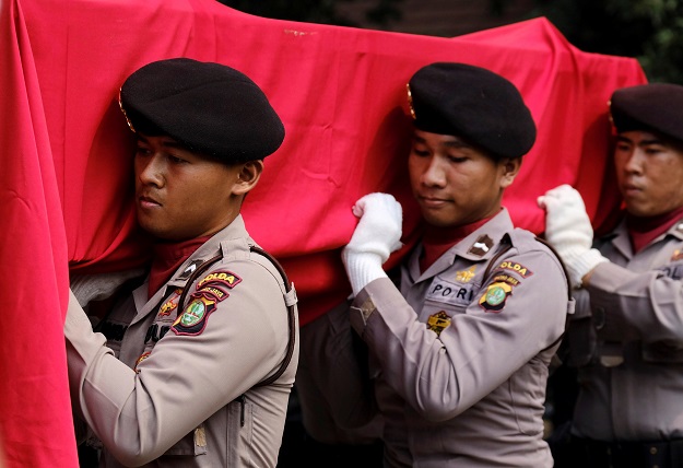 Suspected suicide bombers kill 3 police officers, wound 10 in Jakarta PHOTO: REUTERS