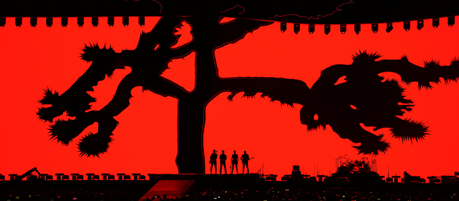 U2 on stage during the opening concert of their global The Joshua Tree Tour 2017 in Vancouver, British Columbia, Canada. PHOTO: REUTERS