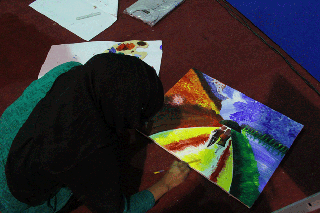 Activities in Hall III included dance, drama, selfie competition, debate and painting. PHOTO: AYESHA MIR